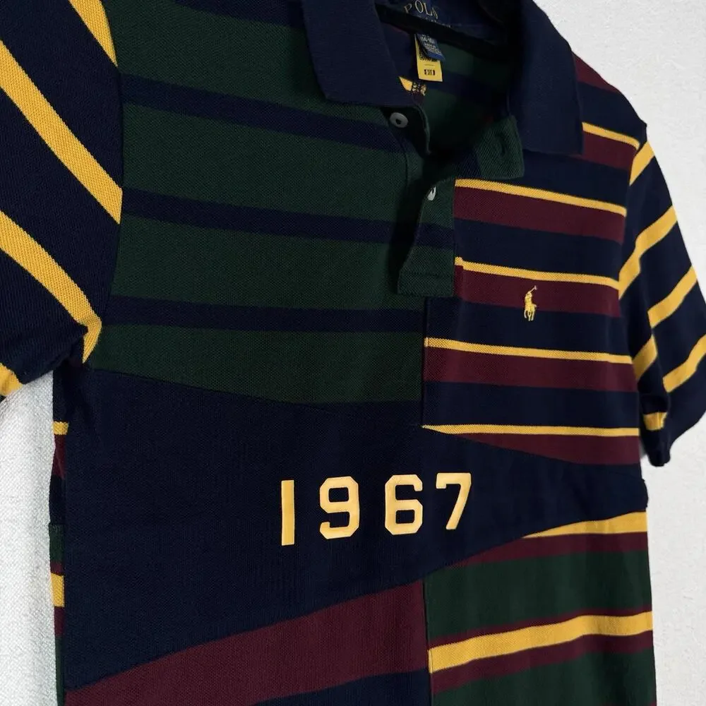 Polo Ralph Lauren Varsity Pennant Polo‎ Shirt Boys L 14-16 Yacht 1967 Rugby